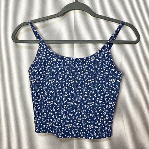Blue Floral Women's Top